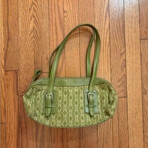 Y2K Vintage Fossil Leather Green Designer Shoulder Bag